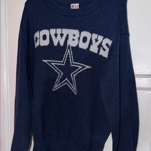 NFL Cowboys Navy Blue Crew Neck Sweater